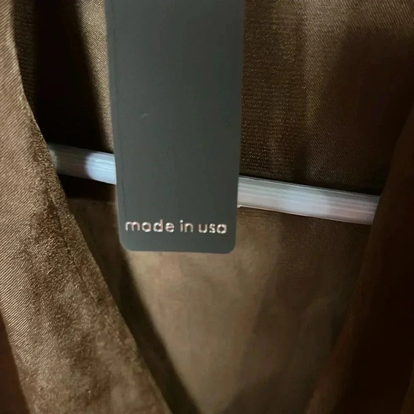 Krisa by revolve‎ women’s wrap surplice blouse, brown, long sleeve XS Oversized - Picture 3 of 12